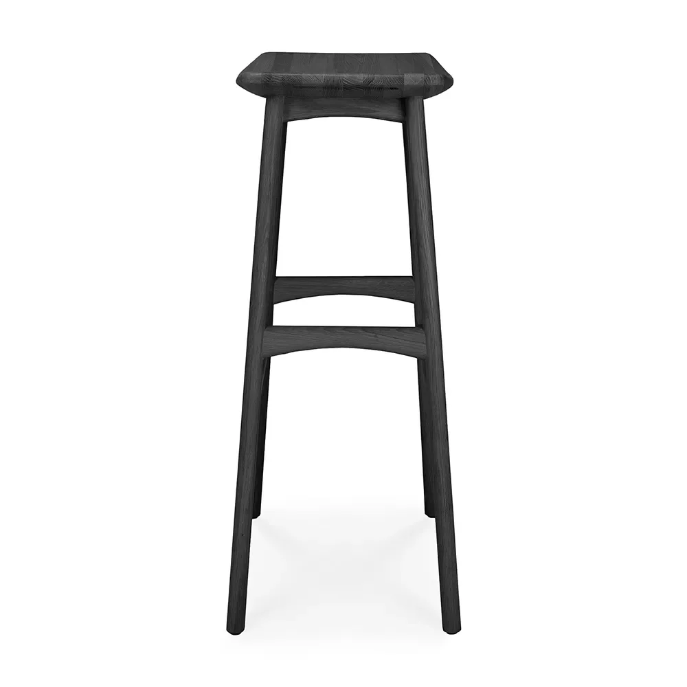 OssoBar stool Black varnished oak