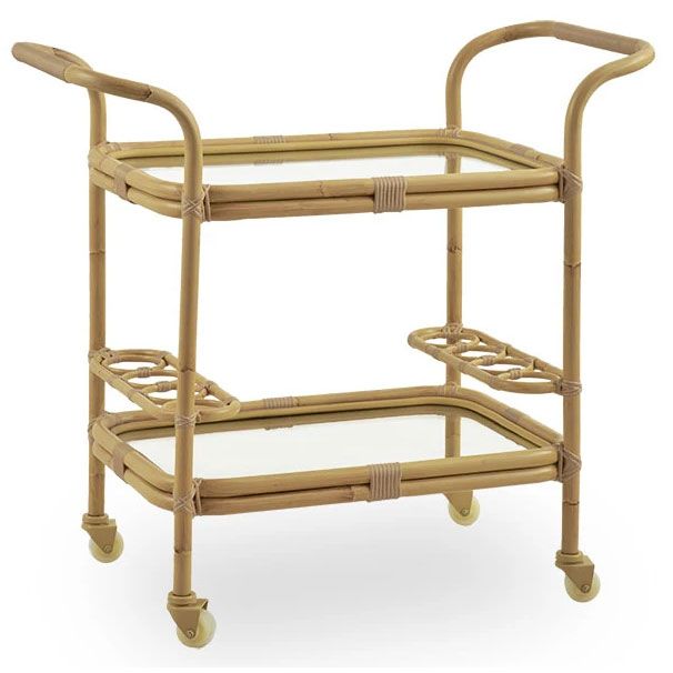 Serving trolley Carlo Natural rattan