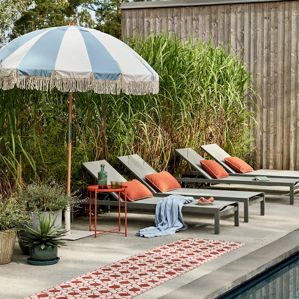 Anya rug Brick/Pearl Pink 70 x 300 cm