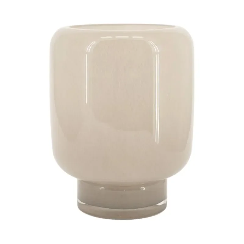Solenne large 19,5x19,5x25 cm glass taupe