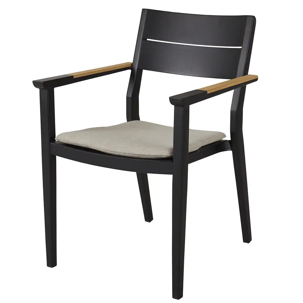 Chios armchair black incl cushion