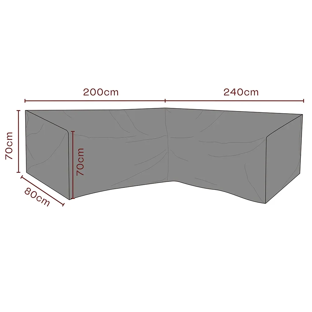 Furniture cover corner sofa 240/200x70x80 cm Premium