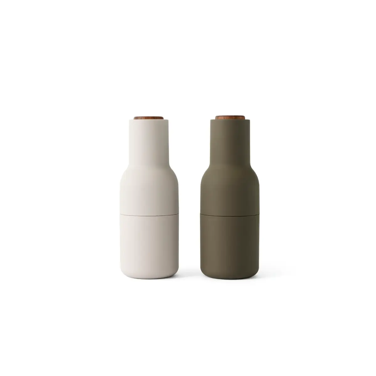 Bottle Grinder 2-Pack Large - Hunting Green, Beige / Walnut