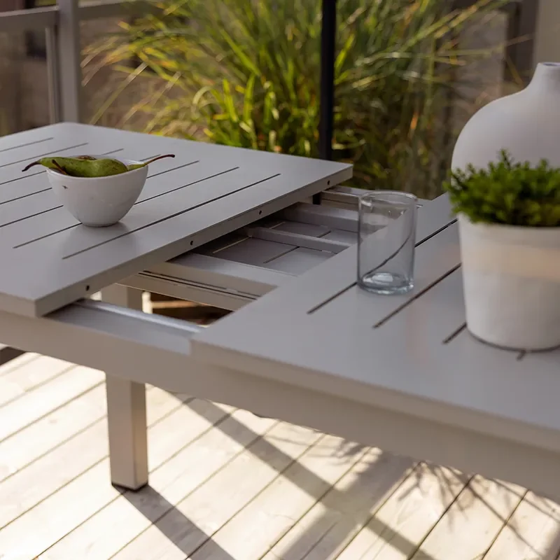 Lomma dining table 80x132-192 cm Light grey