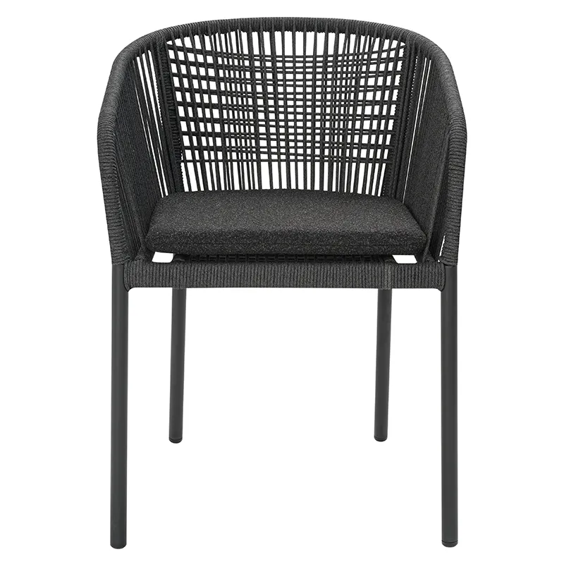 Delta chair    Black / Slate rope / Teddy Black