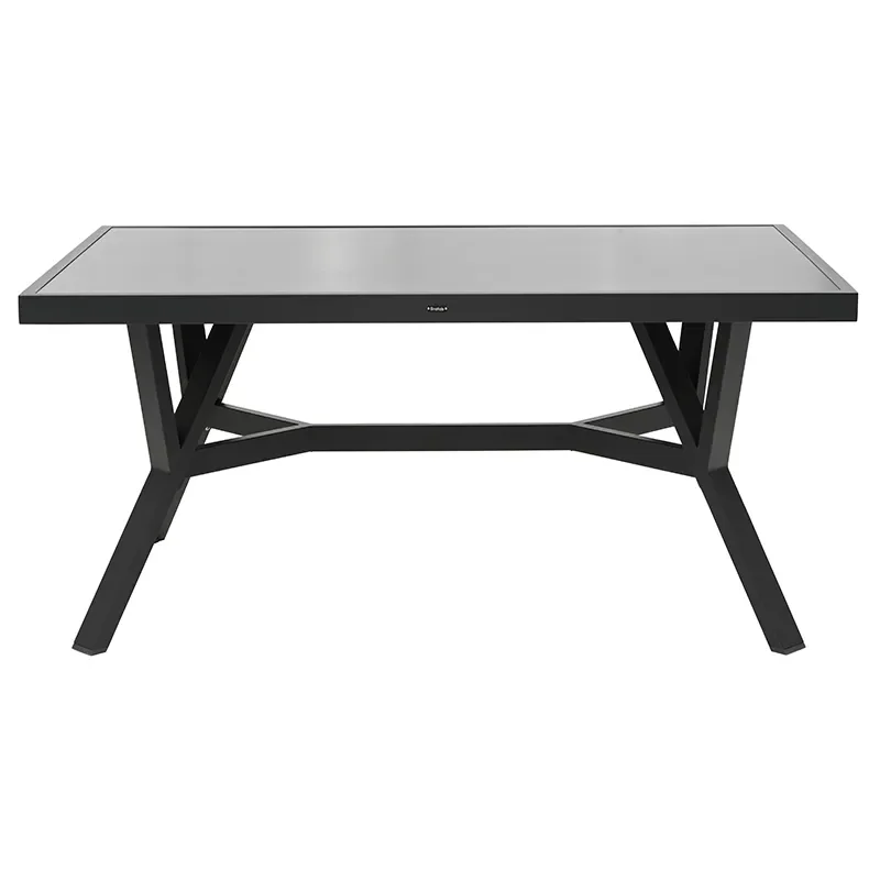 Samvaro table  90x140 cm includes glass plate Anthracite 