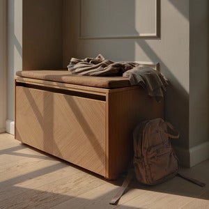 Storage Bench Hideaway Grid – White Sands