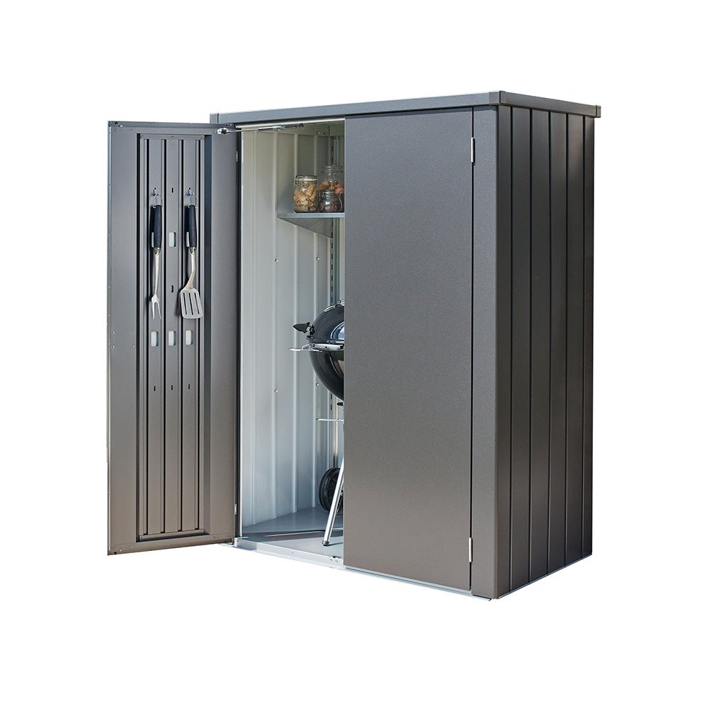 Romeo terrace cabinet L HIGH metallic dark grey