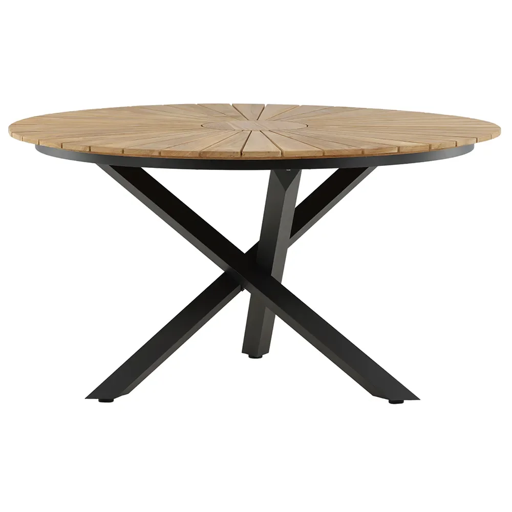 Mexico Dining Table Ø140 cm Black/Teak