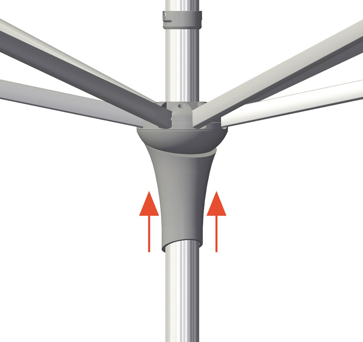 Alu-Smart parasol 300 cm cat.5 645 burgundy