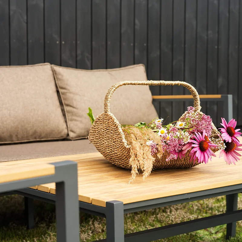 Cap corner soffa Large Anthracite / Brown 