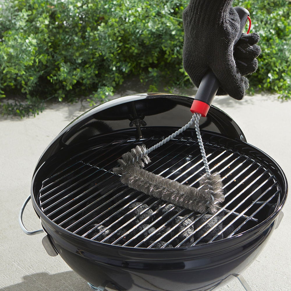 Three-sided grill brush 30 cm