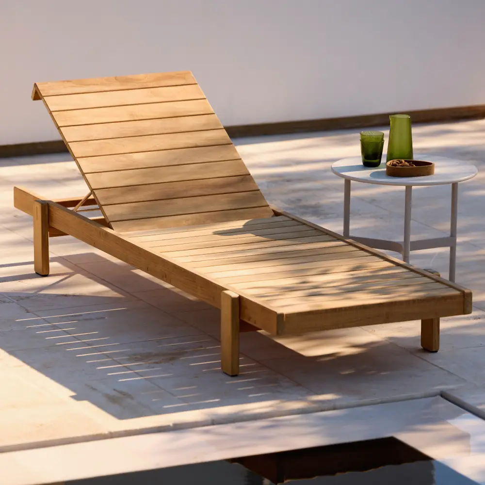Vista sunbed stackable Teak