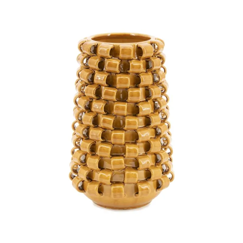 Vase Loopa 2 - mustard 19,2x19,2x31,5 cm