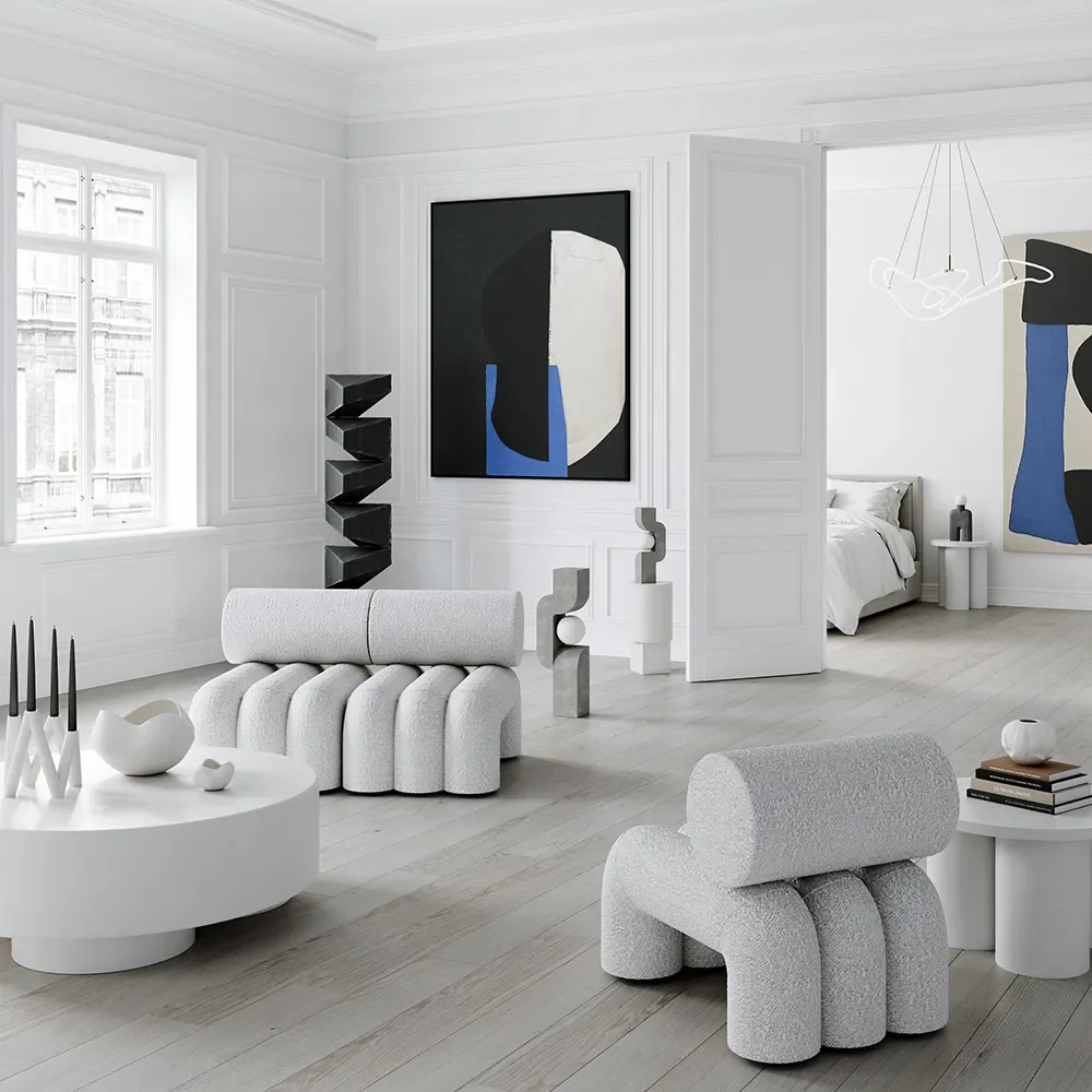 Column Table - Bone White