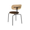 Curious Dining Chair Oak/Black Metal Teddy Brown