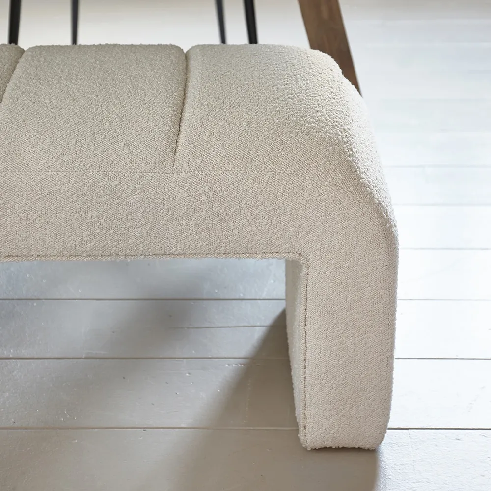 Brera Bench bouclé white