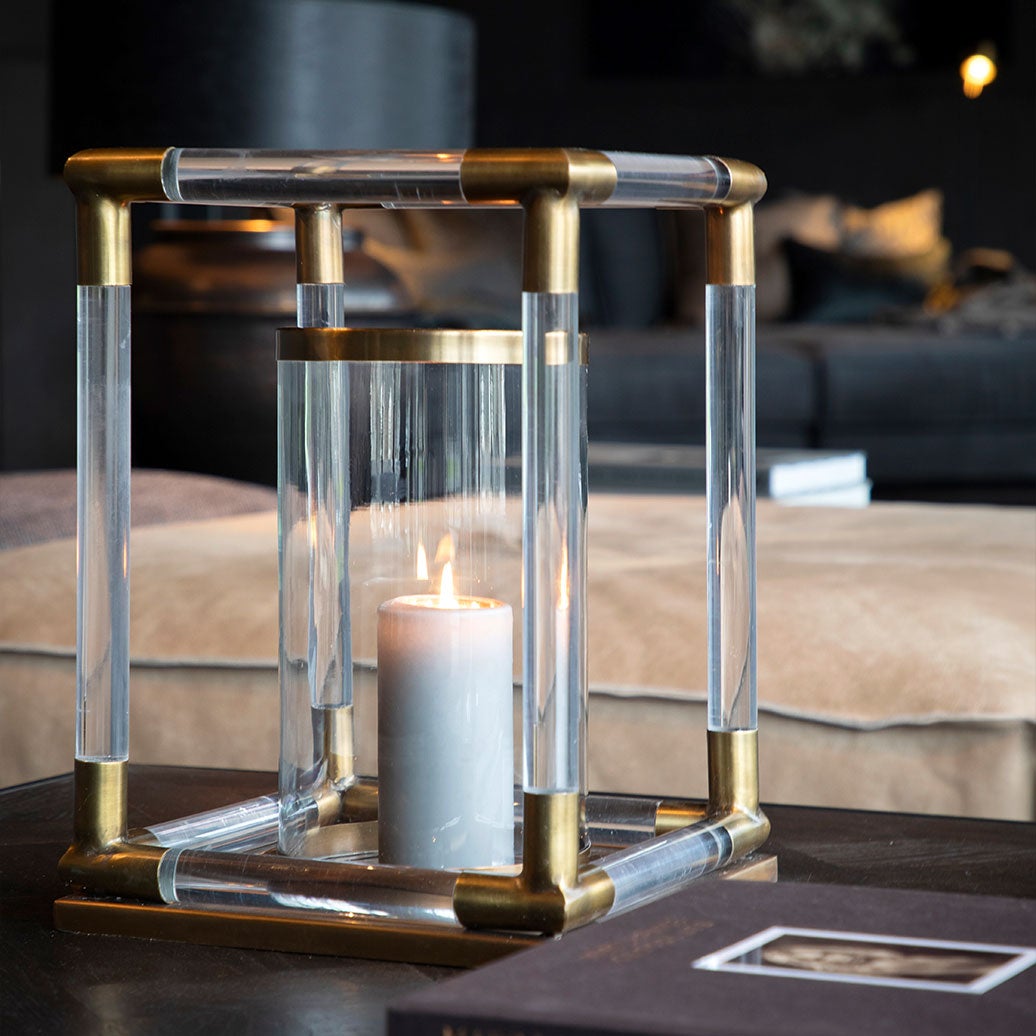 Baltimore Candle Lantern Antique Brass L