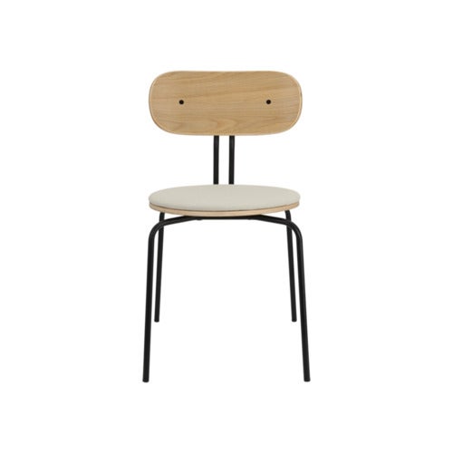 Curious Dining Chair Oak/Black Metal White Sands
