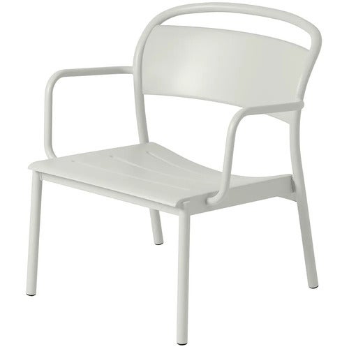 Linear Steel Lounge Armchair Grey 