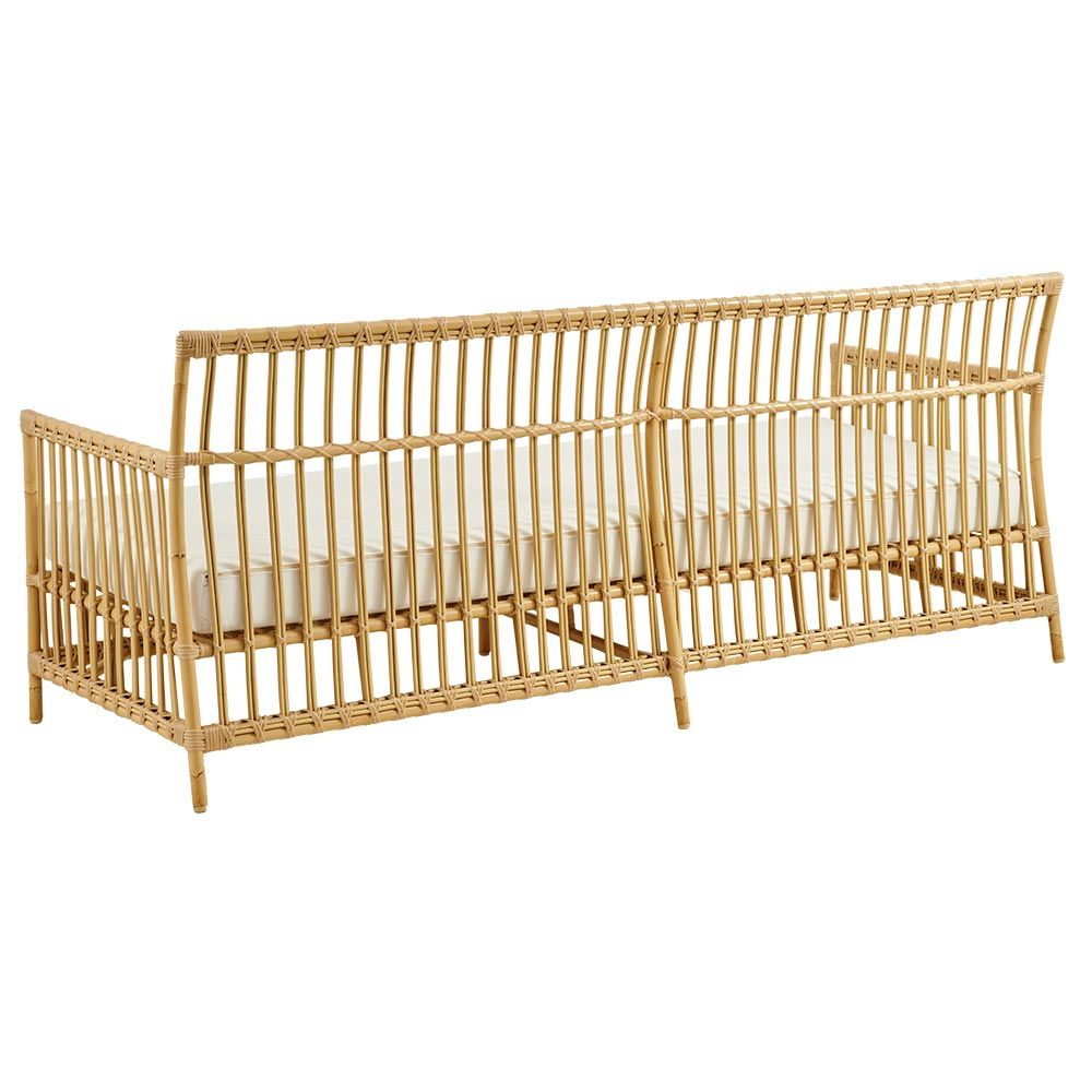 Caroline 3-seater sofa outdoor rattan Natural