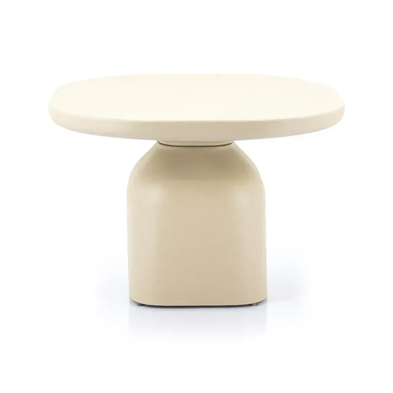 Coffee Squand large table 60x60x41 cm/base dia.29 aluminium beige