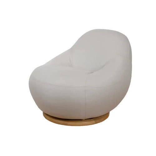 Gem lounge chair m/teak swivel Sand, AirTouch