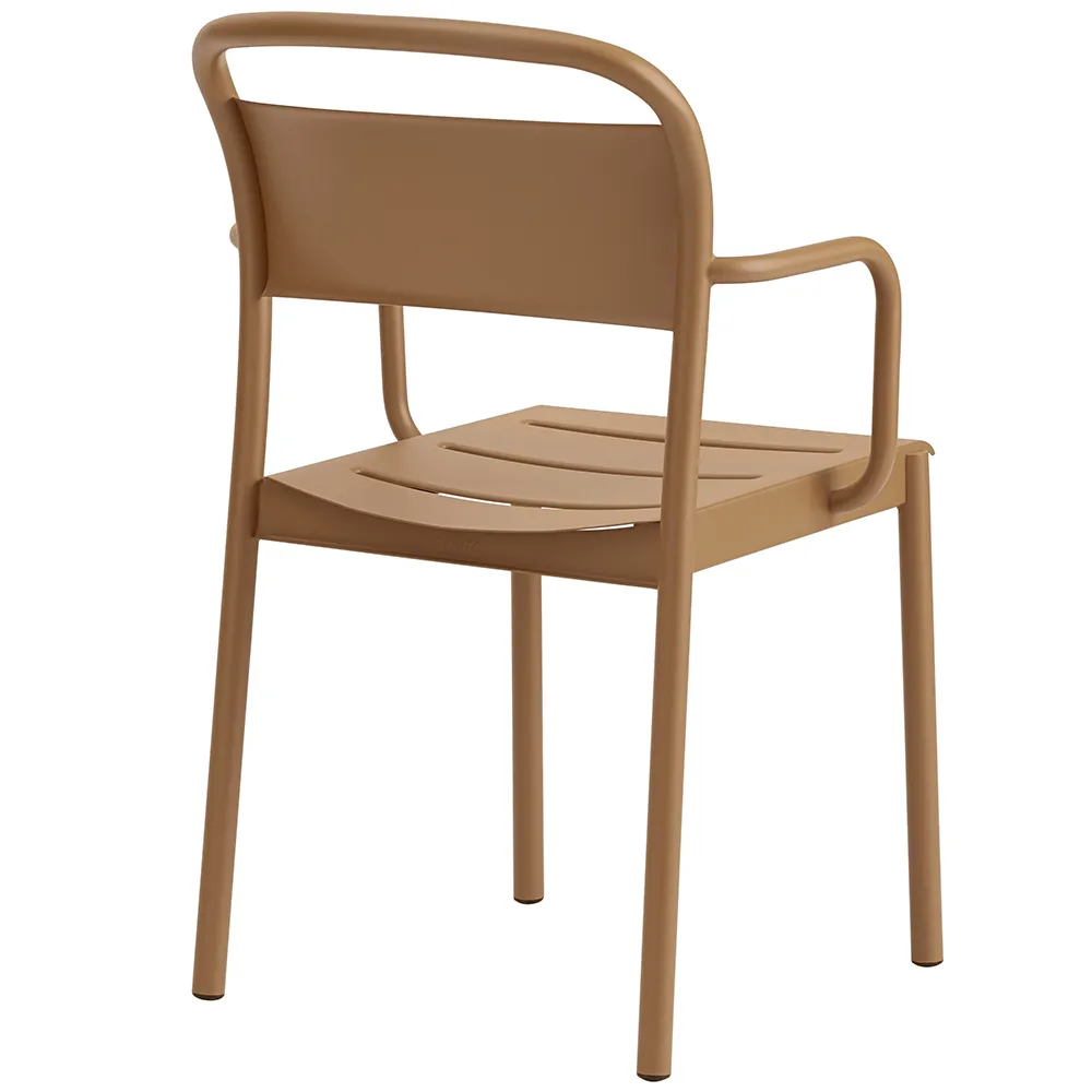 Linear Steel Armchair - Burnt Orange 