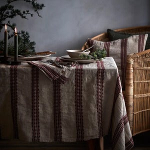 NOEL Tablecloth Red/linen