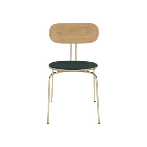 Curious Dining Chair Oak/Brass Calm Seas