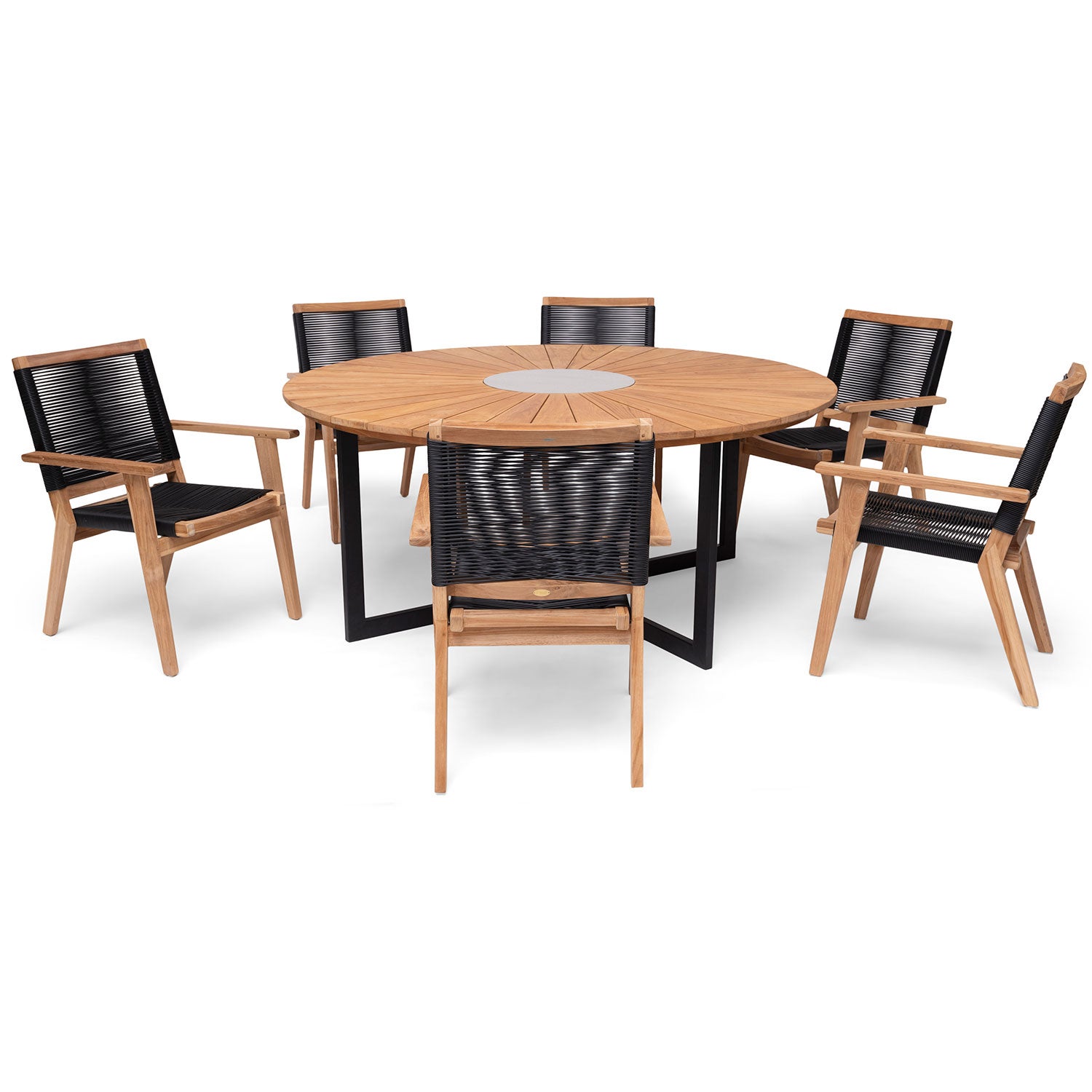 Ringsjö Dining Table Dia180 Teak/Stone 