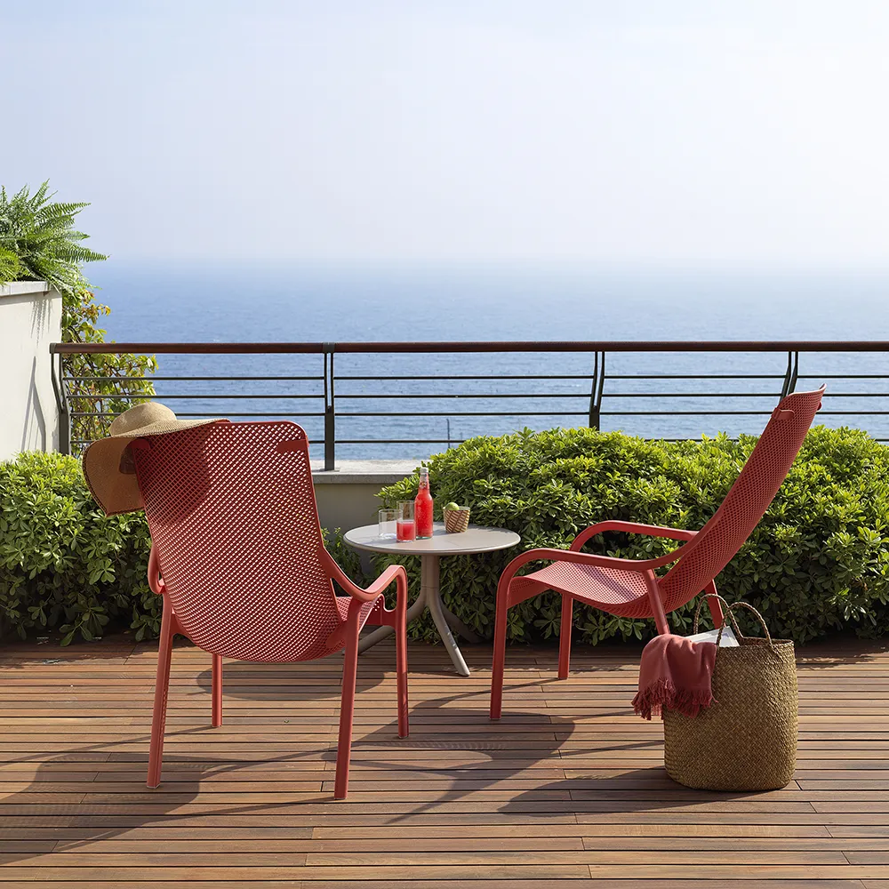 Net lounge armchair White