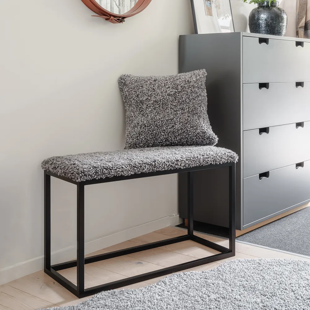 Lumme ornamental cushion 45x45 cm Stone