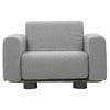 Bolster armchair Antracit / Teddy Grey