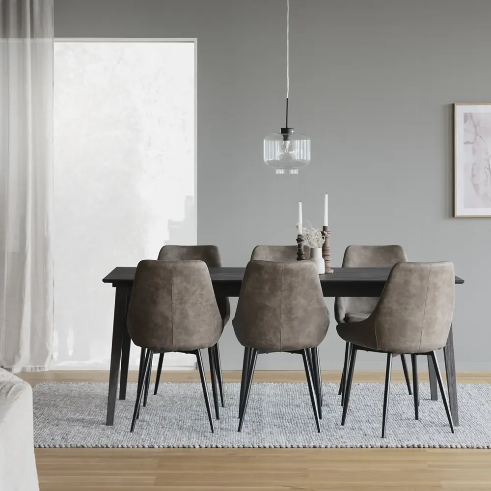 Sierra dining chair taupe microfiber