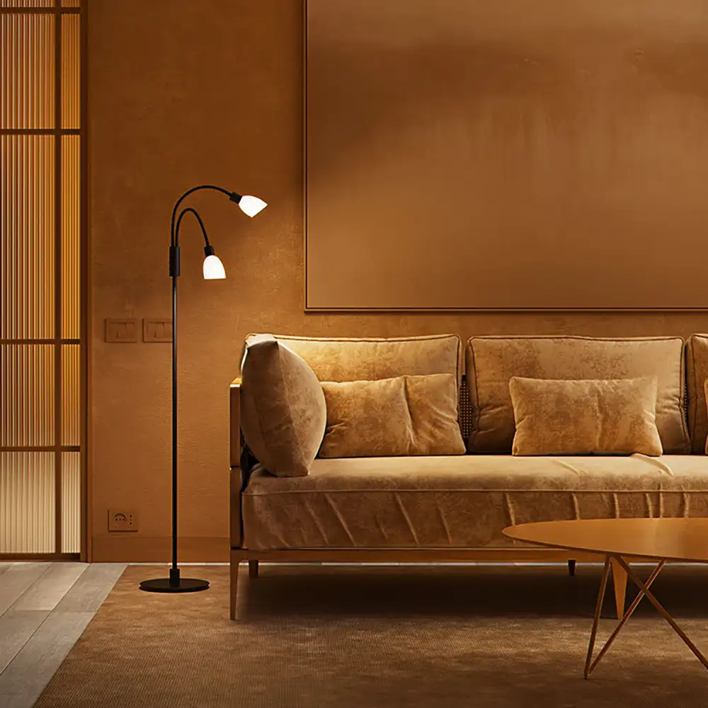 Cut floor lamp duo black G9