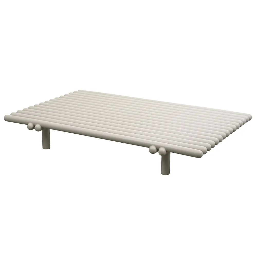 Sticks platform coffee table Sand aluminium