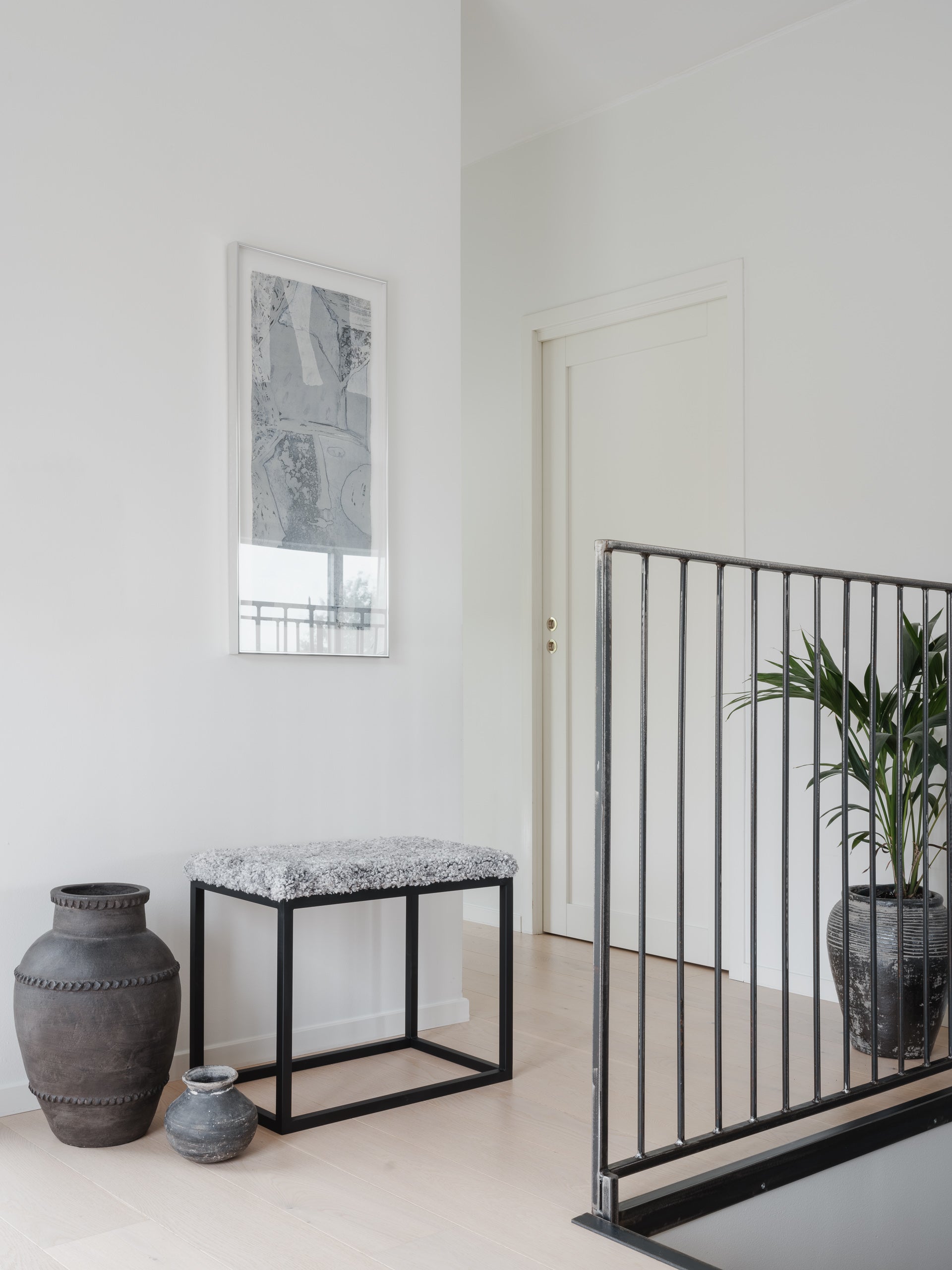 Palle Bench Sheepskin 60x35 cm Charcoal/Black