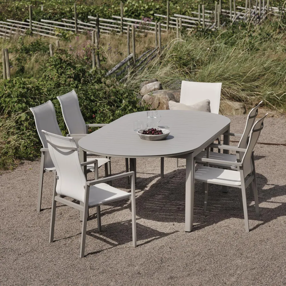 Lomma dining table 110x220-280 cm elipse Khaki