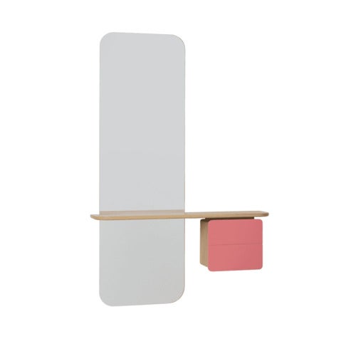 One More Look Mirror Solid Oak/Nuance Rose