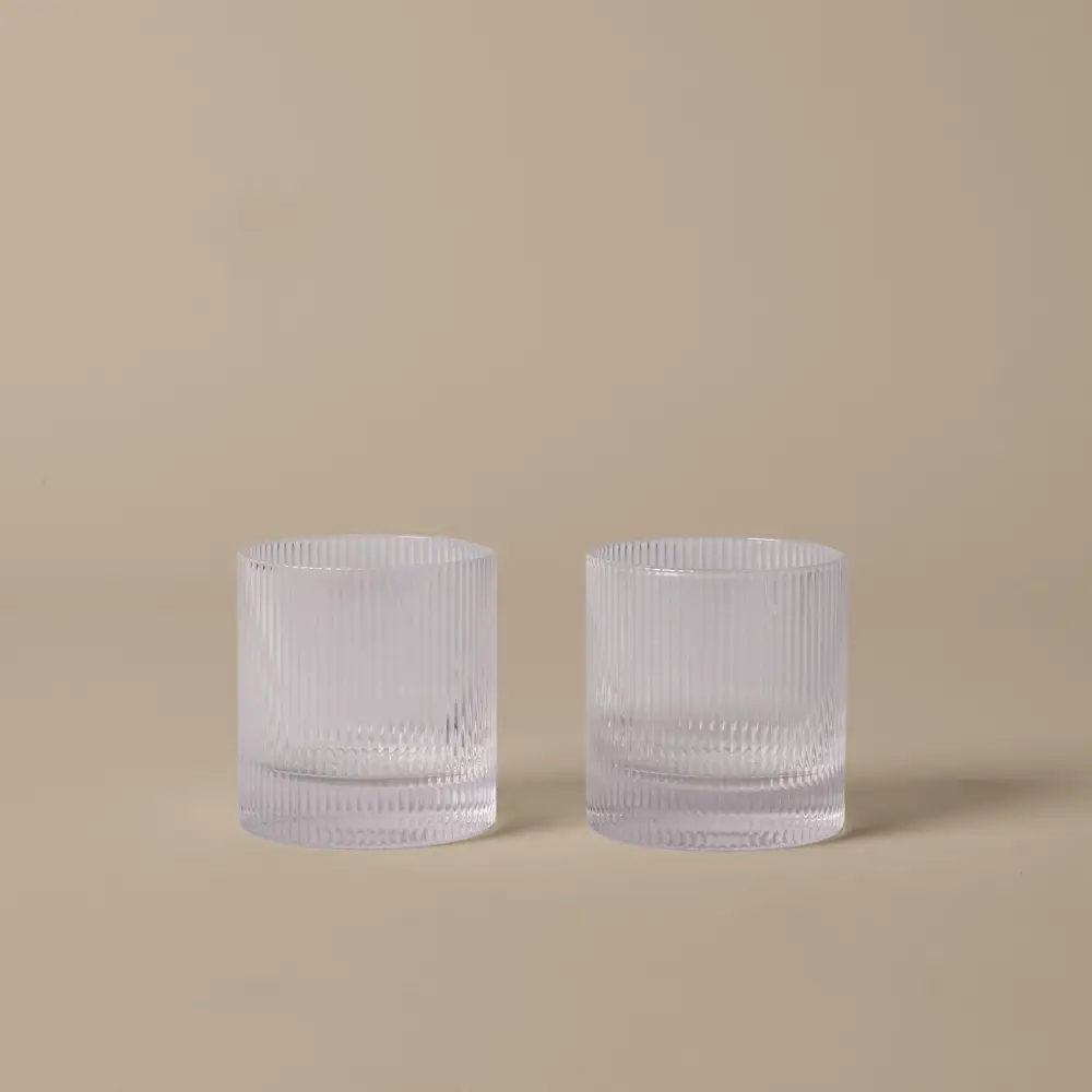Ripple Tumbler Glass 2-pack Clear