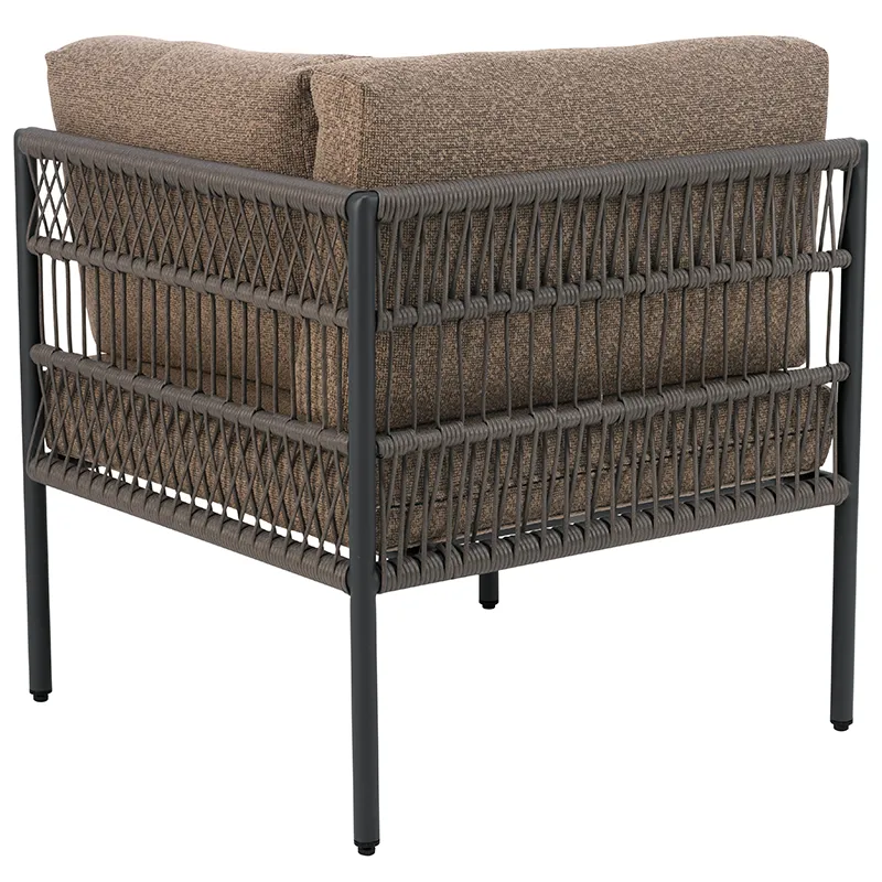 Reno corner piece Black / Raw Peanut