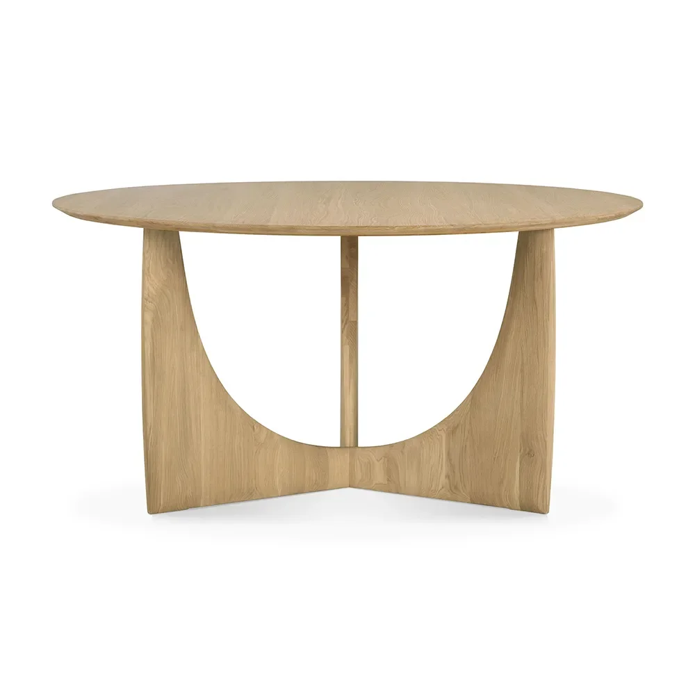 Geometric Dining Table Ø150 cm Oak