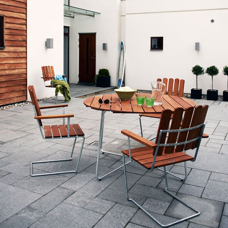 Table 9A 100 Untreated Teak / Hot dip galvanised Frame