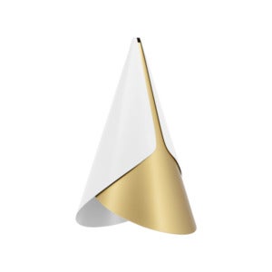 Cornet Lampshade White/Brass
