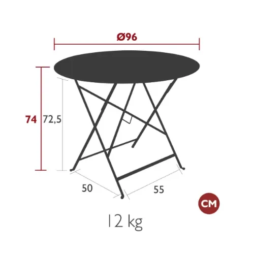 Bistro table 96 cm Acapulco blue