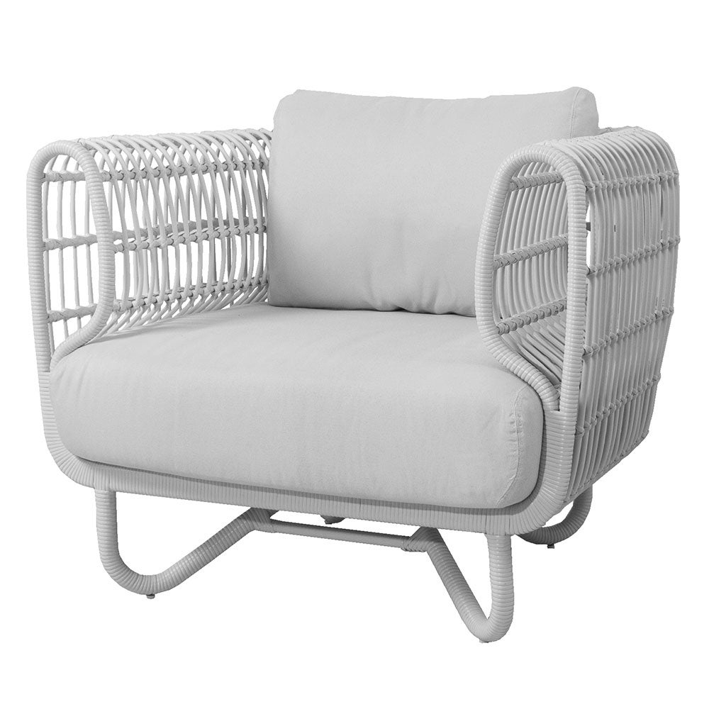 Nest Lounge Chair Outdoor incl. White Natté Cushion Set