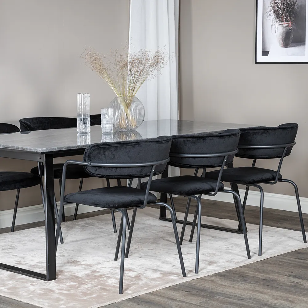Arrow Dining Chair Black 2-pack