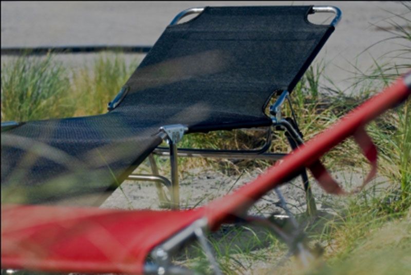 Amigo sunbed black aluminium/textilene