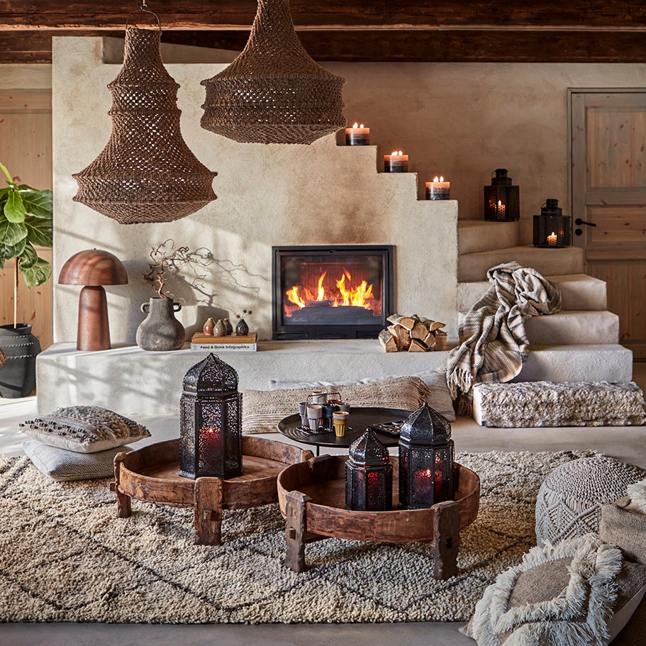 MINNA Pouf Beige/ivory